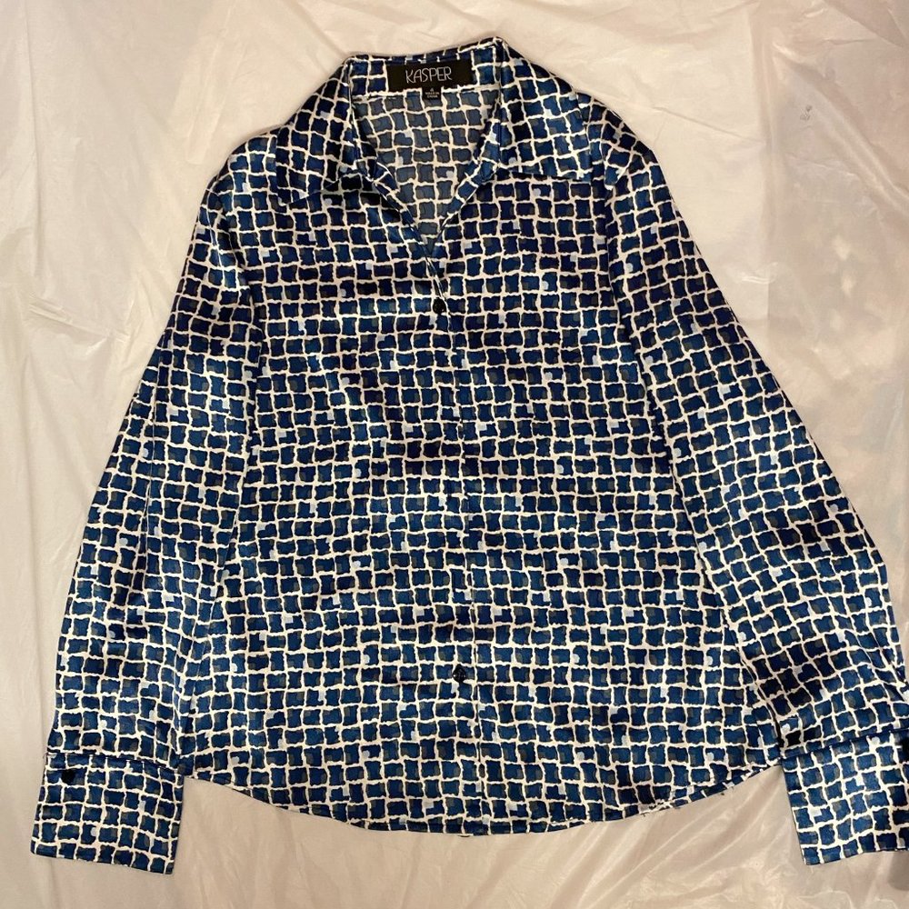 Kasper Blue Top